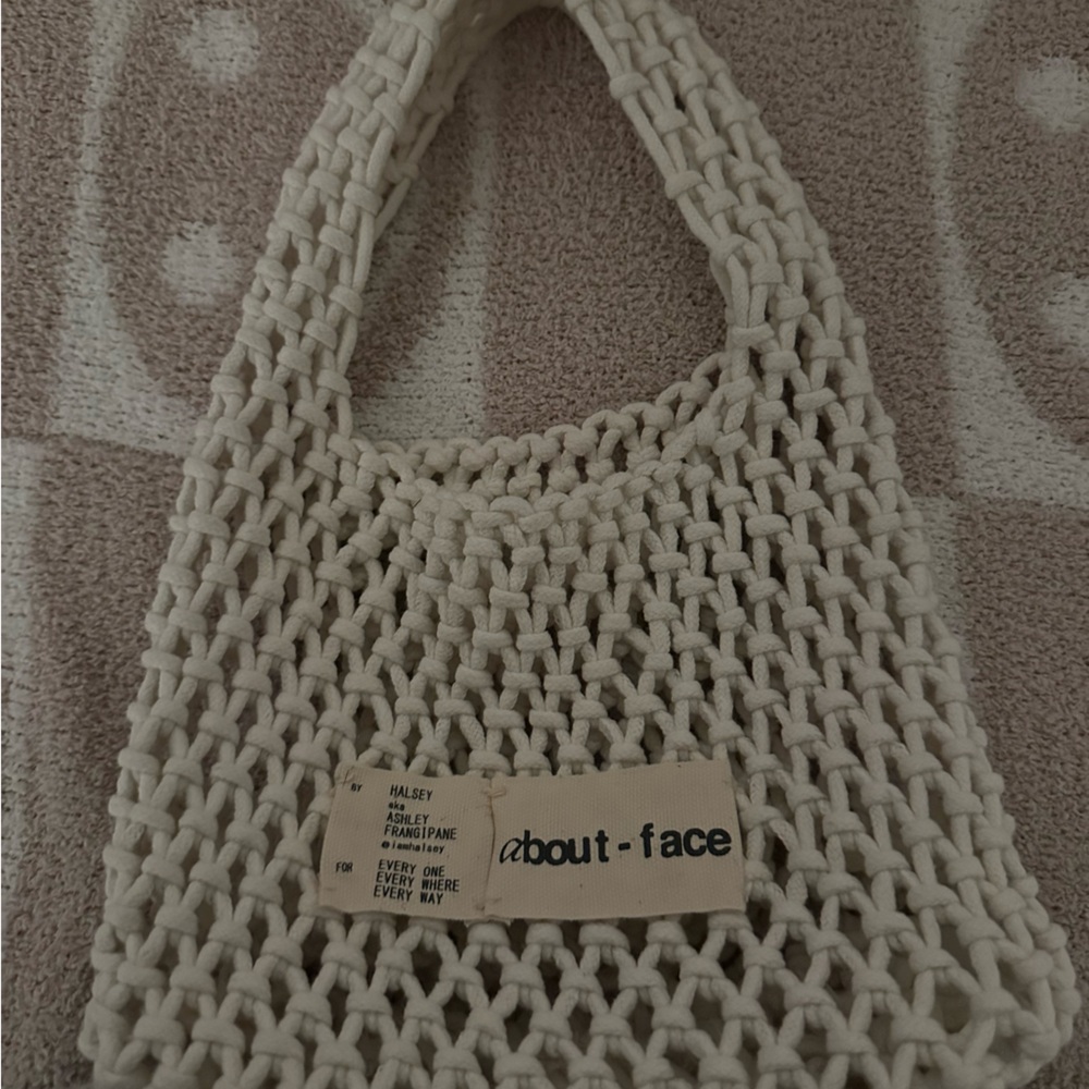 About Face mini crochet bag